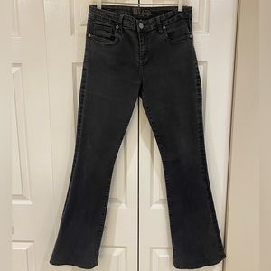 Low-Rise, Wide Leg Black Jeans by Kut